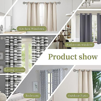 TANGWIN Farmhouse Curtain Rod Adjust 36-88",Heavy Duty Boho,Antique Silver - color: Antique Silver, size: 36-88" & 1pack