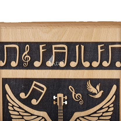 Guitar Wings Keepsake Urns for Human Ashes, Set of 4, Beechwood - color: Beechwood, size: Keepsake Set of 4 (20 Cu In Each)