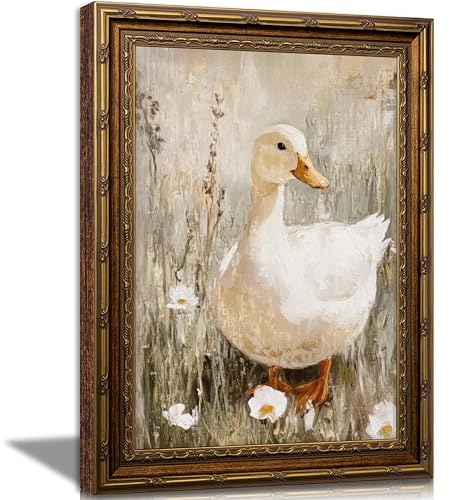 Vintage Duck Framed Wall Art Muted Duck Wall Decor 9×11 Inch - color: 【Duck】, size: 11''L×9''W