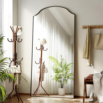 VooBang Wave Curved Top Arched Mirror Full Length, 71"x32" Large Mirror - size: 71"L x 32"W