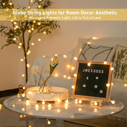 147ft 300 LED 8 Modes Globe String Lights Outdoor Waterproof with Remote - color: Warm White, size: 300 LED Plug