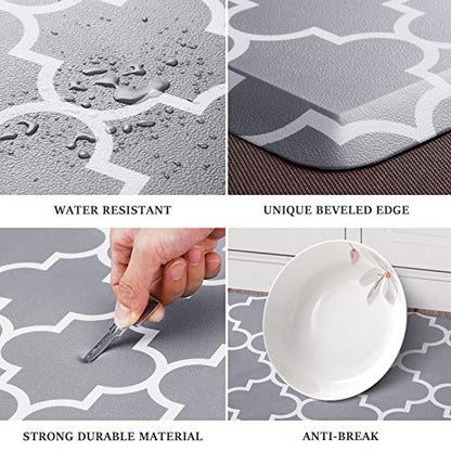 WISELIFE Kitchen Mats and Rugs Cushioned Anti-Fatigue, 17.3"x 39", Grey - color: Stylish Grey, size: 39"L x 17.3"W x 0.5"Th