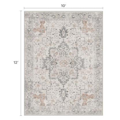 BESBLEE 10x12 Area Rug for Living Room,Washable Non Slip, Light Taupe Brown - color: Light Taupe Brown, size: 10' x 12' (Rectangular)