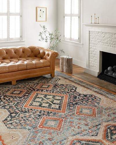 Loloi Jocelyn Navy/Multi 5'-5" x 7'-6" Area Rug - color: Navy / Multi, size: 5'5" x 7'6" (Rectangular)