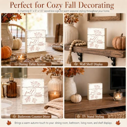 Fall is Proof That Change is Beautiful Sign | Minimal Leaf Wall Art - color: FALL27