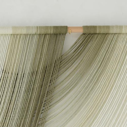 Macrame Wall Hanging Boho Tapestry Dip Dyed Ombre Moss Green 57"W*39"L - color: Moss Green