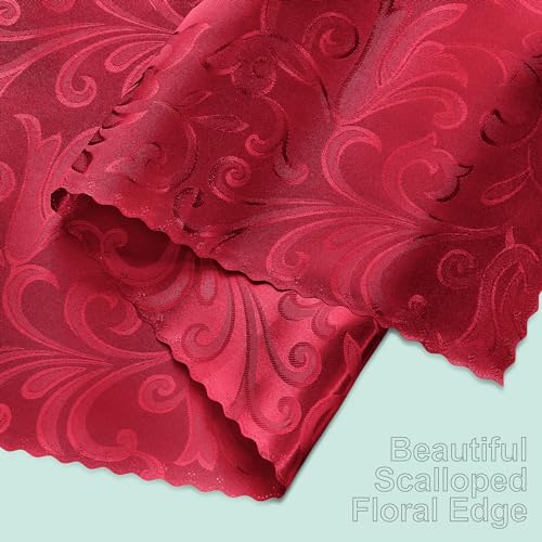Red Satin Table Runner 12 x 108 Inch, 2 Pack - color: Red, size: 2 Pcs