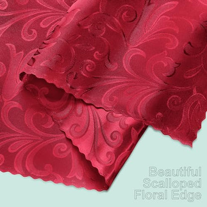 Red Satin Table Runner 12 x 108 Inch, 2 Pack - color: Red, size: 2 Pcs