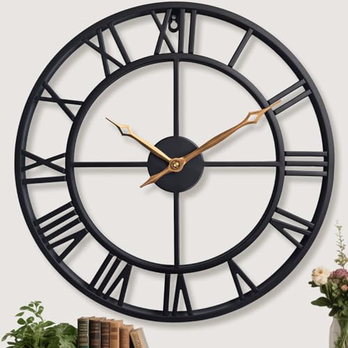 36 Inch Extra Giant Oversized Roman Numerals Large Wall Clocks - color: Black, size: 36 inch