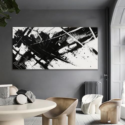 TAIJXAGSG Large Abstract Wall Art For Living Room Abstract art 29" X 58" - color: black, size: 58"L x 29"W