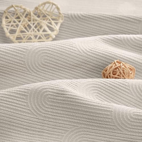 Beige Boho Blackout Curtains 2 Panels for Bedroom 52W*84L - color: Beige, size: 52"W x 84"L (Pack of 2)