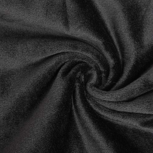 NTBAY Toddler Velvet Pillowcases, Set of 2, Zipper, Black - color: Black, size: 18" x 13" (Pack of 2)