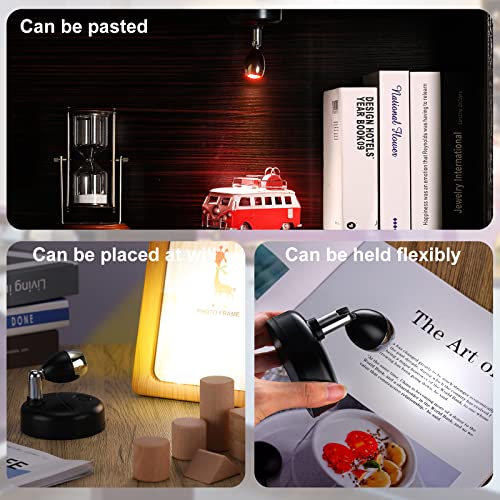 Hortsun 6 Pack Battery Operated LED Wireless Spotlight, 13 Color RGB, Black - color: Black, style: Battery Powered