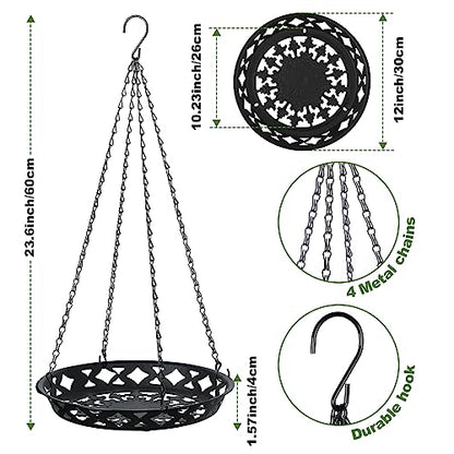 Enhon 2 Pack Plant Hanger, 12" Metal Hanging Planter for Indoor Plants