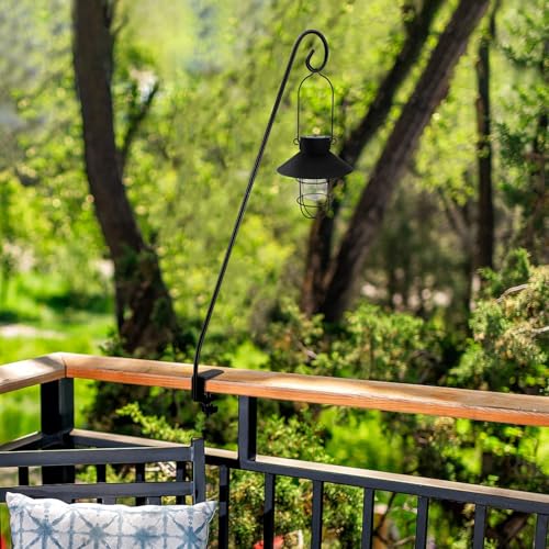 MIXXIDEA Heavy Duty Extensible Deck Hook - Adjustable for Hanging Bird Feeders, Plants, Suet Baskets, Wind Chimes, Lanterns - size: 28in Long Curled Hook-1 Pack