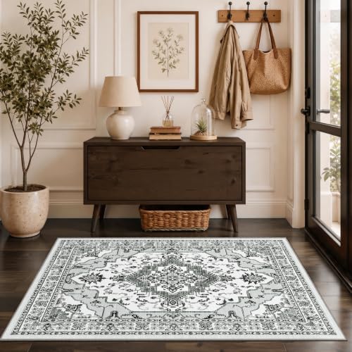 Arenarug 3x5 Washable Area Rug for Bedroom, Light Grey - color: Light Grey, size: 3' x 5' (Rectangular)