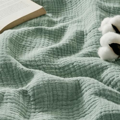 Bedsure 100% Cotton Muslin Blankets for Adults, Large Throw, Sage Green - color: 02 - Sage Green, size: Throw XL (50" X 70")