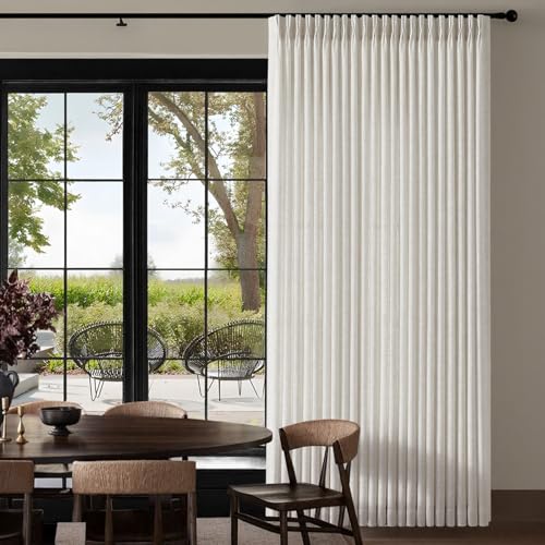 AUSSPVOCT Pinch Pleated Sheer Curtains 90 Inches Long for Living Room - color: Natural, size: 60"W x 90"L (Pack of 1)