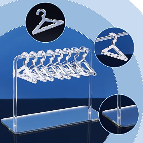 PH PandaHall Coat Hanger Earring Holder, Jewelry Display Dangle Earring Hanging Organizer Mini Earring Necklace Hanger Ear Studs Display Rack for Retail Show Personal Exhibition, 2.3x5.9x4.2inch - color: Silver