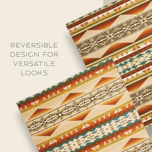 Pendleton Jacquard Unnapped Twin Blanket, 64 x 80 in, Heirloom Virgin Wool - color: Solstice Canyon, size: Twin (64" x 80")