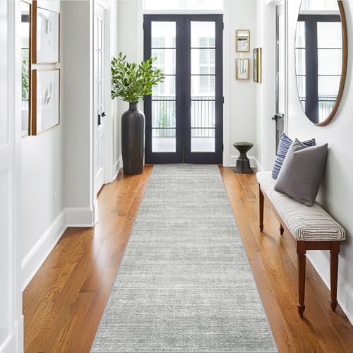 2x6 Runner Rug Non Slip, Washable Rug Runners for Hallways,Grey - color: Stripe-grey, size: 2' x 6' (Runner)