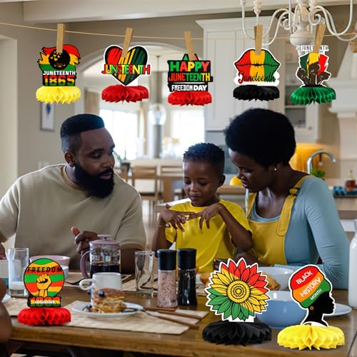 Juneteenth Decorations, Free-ish Since 1865 Honeycomb Centerpiece - style: Juneteenth Style