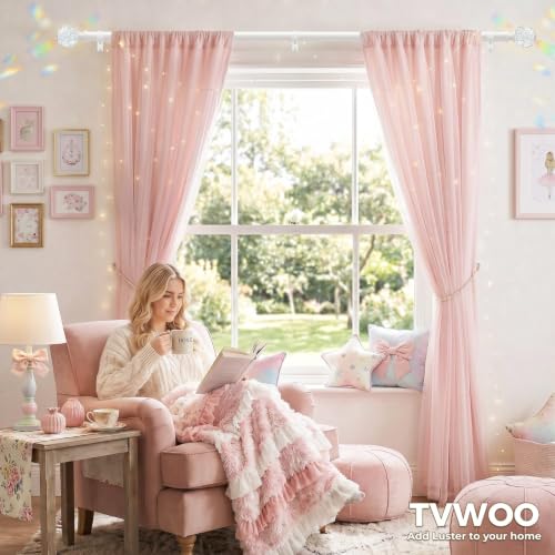 TVWOO White Rainbow Curtain Rod Adjust HeavyDuty Crystal Ball,18-45",2Pack - color: White, size: 18-45" ( 2pack )