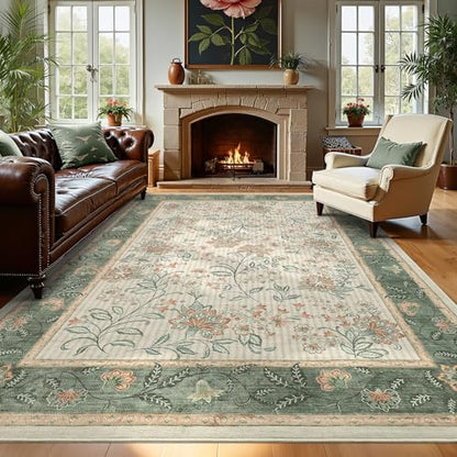 GarveeHome 10x13 Large Living Room Rug Sage Green Washable Area Rug Soft - color: Sage Green, size: 10' x 13' (Rectangular)