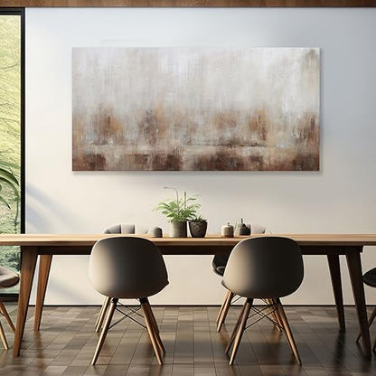 Abstract Wall Art Home Decor Wall Brown Canvas Print Wall Art Framed Modern Abstract Artwork for Living Room Bedroom Dining Room Home Office Decor 24"x48" - size: 48"L x 24"W