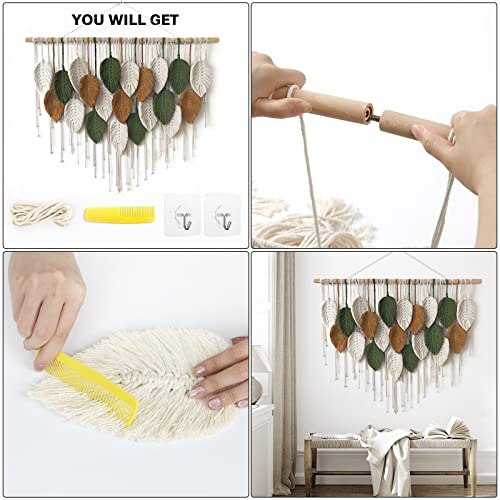 Large Macrame Wall Hanging Boho Woven Tapestry Chic Home Decor Wall Art - color: 39"W x 29.5"L