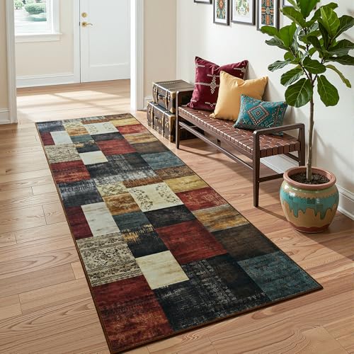 Tepook Modern Runner Rug for Living Room, 2x6 Washable Rugs for Bedroom - color: Multi Color, size: 2' x 6' (Rectangular)