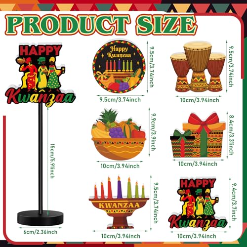 DoubleFill 6 Pcs Kwanzaa Decoration for Home Table Centerpieces - style: Kwanzaa