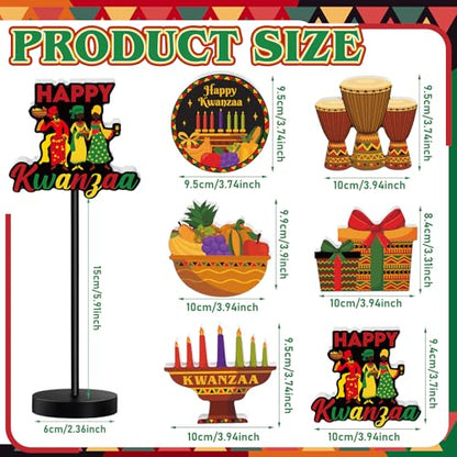 DoubleFill 6 Pcs Kwanzaa Decoration for Home Table Centerpieces - style: Kwanzaa