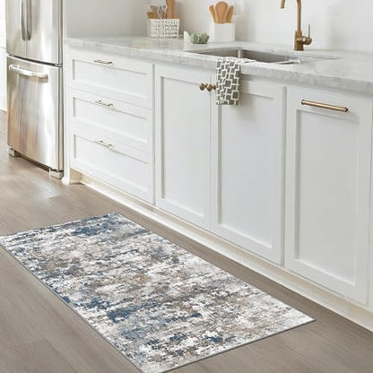 Entryway Runner Rug 2x4ft,Non Slip Carpet Runner,Multi - color: Abstract-multi, size: 2' x 4' (Runner)
