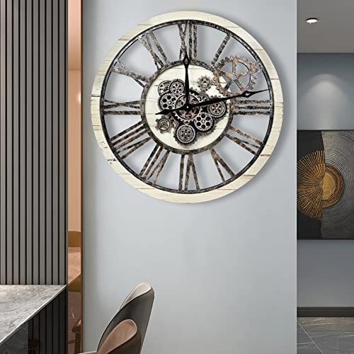 The B-Style Large Wall Clock 30 inch Desert Beige and Bronze - color: Desert Beige and Bronze, size: 30 inch (76 cm)