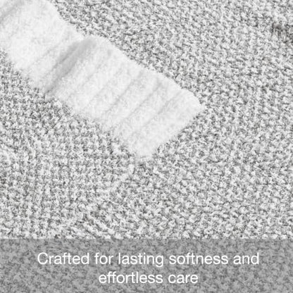 Exclusivo Mezcla Reversible Knit Throw Blanket for Couch, Heather Grey - color: Heather Grey, size: Throw (50"x60")