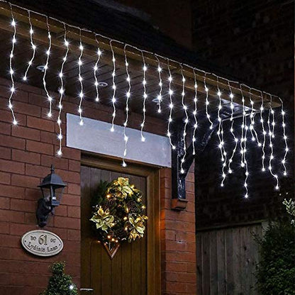 300 LED Christmas Icicle Lights,33FT White String Lights - color: White