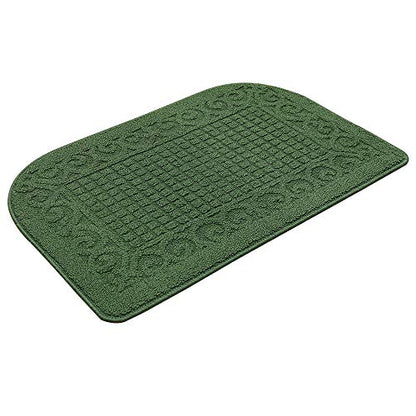 COSY HOMEER 39x20 Half Round Kitchen Rug,Non Slip Washable Mat,Green 1PC - color: Green, size: 1'8" x 3'3" (Semicircular)