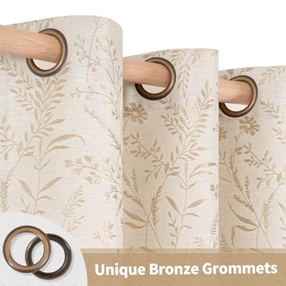 BGment Oatmeal Linen Curtains 72 Inch Length for Living Room 2 Panels - color: Oatmeal, size: 52"W x 72"L (Pack of 2)