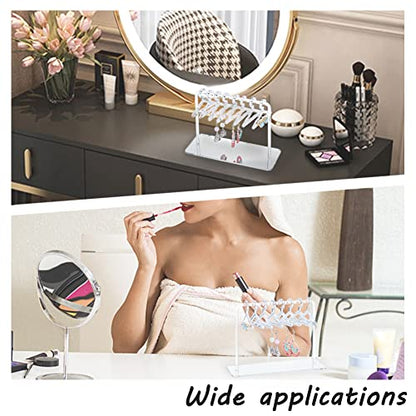 PH PandaHall Coat Hanger Earring Holder, Jewelry Display Dangle Earring Hanging Organizer Mini Earring Necklace Hanger Ear Studs Display Rack for Retail Show Personal Exhibition, 2.3x5.9x4.2inch - color: Silver