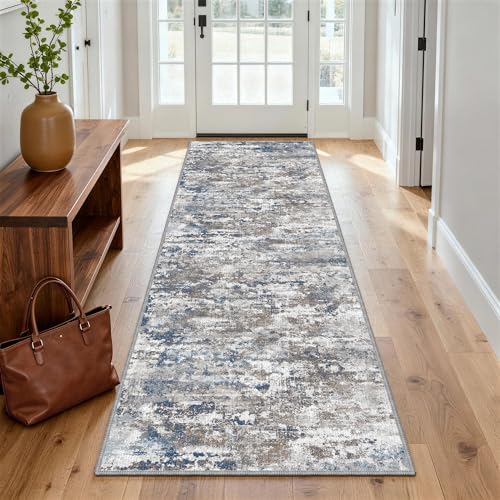 2.6x8 ft Wide Rug Runners for Hallways Non Slip, Kitchen Runner Rug, Multi - color: Abstract-multi, size: 2'7" x 8' (Runner)