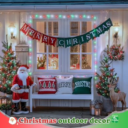 JMEXSUSS 200 LED Red White Green Fairy Lights Plug in - color: Red White Green, size: 66FT 200LED