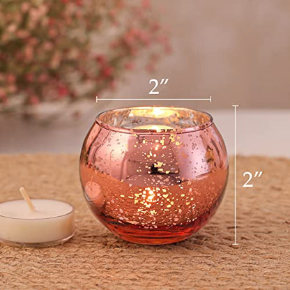 Volens 24PCS Rose Gold Votive Candle Holders for Table Centerpieces - color: Rose Gold, size: 24 PACK