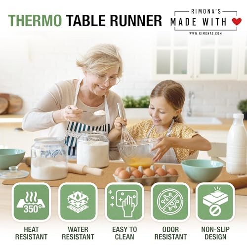 RIMONA'S Heat Resistant Cork Table Runner Trivet Mat - Natural, 40" - color: Natural Fine Cork