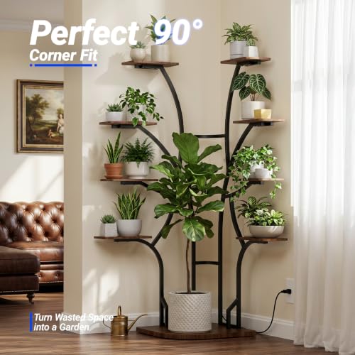 Barrina LS13 Corner Plant Stand with Grow Lights, 9-Tier, Full Spectrum - size: 63.8IN