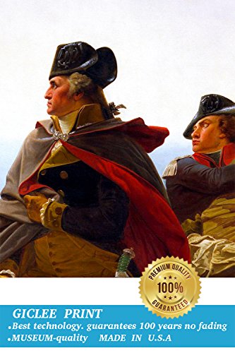 ELITEART- Washington Crossing the Delaware By Emanuel Gottlieb Leutze Oil Painting Reproduction Giclee Wall Art Canvas Prints-Framed Size:29" x 41 1/2" - color: Framed(SF801), size: 41.5"L x 29"W