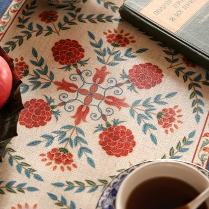 Patdrea Designer French Elegant Linen Table Runner,12"X71"-Puno B - color: Puno B Linen, size: 12"*71"