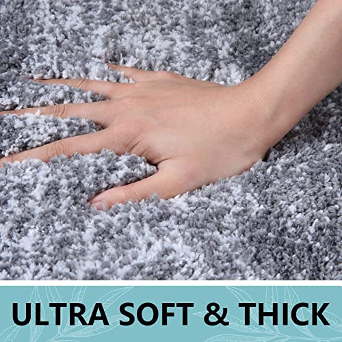 Arotive Microfiber Bathroom Rugs, Shaggy Soft Absorbent Bath Rug, 40x24 - color: Grey, size: 40" X 24"