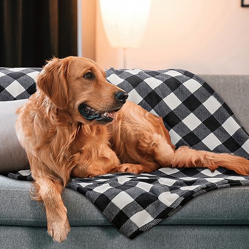 BEDELITE Buffalo Plaid Flannel Fleece Throw Blanket for Couch - color: Black & White Buffalo, size: Throw(50"x60")