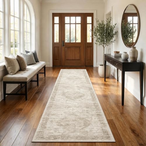 Garvee Beige Boho Washable 2x6 Runner Rug for Kitchen Hallways Entryway - color: Beige, size: 2' x 6' (Rectangular)